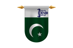 巴基斯坦海军司令旗帜标志矢量图像