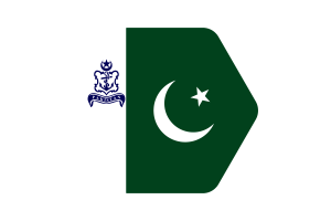 巴基斯坦海军司令旗帜矢量插图