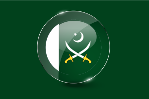 巴基斯坦陆军旗亮面圆形纽扣