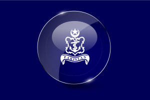 巴基斯坦海军旗光泽圆形按钮