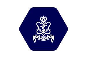 巴基斯坦海军旗帜矢量插图