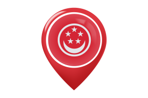 新加坡民船旗地图徽章图标