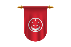 新加坡民船旗徽章矢量图像