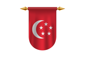 新加坡总统旗矢量图像