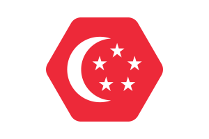 新加坡总统旗矢量插图