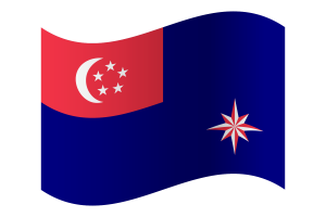 新加坡政府船旗旗帜地图图钉图标