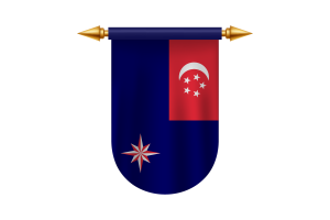 新加坡政府船旗矢量图像