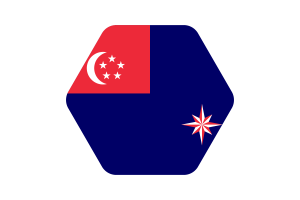 新加坡政府船旗矢量插图