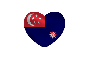 新加坡政府船旗旗帜心形