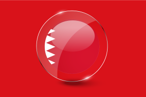 科威特苏拉米旗帜光泽圆形按钮