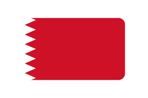 科威特苏拉米旗帜圆角矩形矢量插图