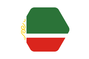 车臣共和国国旗矢量插图