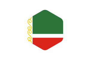 车臣共和国国旗圆形六边形