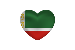 车臣共和国旗帜心形