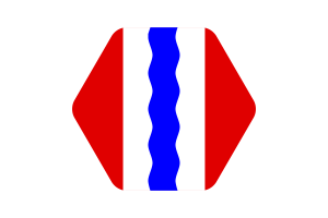 鄂木斯克旗帜插图六边形圆形