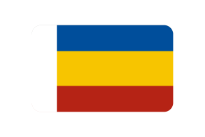 罗斯托夫旗帜圆角矩形矢量插图
