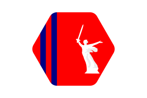 伏尔加格勒州旗插图六边形圆形
