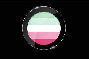 Abrosexual 骄傲旗帜光泽圆形按钮