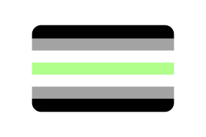 无性别标志圆角矩形矢量插图