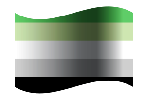 Aromentic无性恋无浪漫倾向人群旗帜