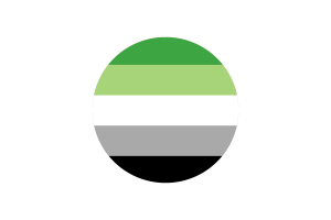 Aromentic无性恋无浪漫倾向人群旗矢量免费下载