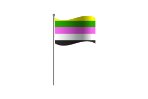挥舞着Ceterosexual性取向人群的旗帜