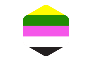 Ceterosexual性取向人群旗圆形六边形