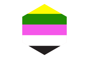 Ceterosexual性取向人群旗帜六边形