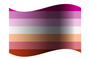 女同性恋Femme人群旗帜