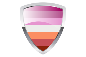 女同性恋Femme人群盾旗