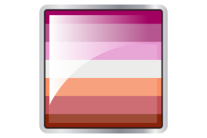 女同性恋Femme人群旗帜方块图标