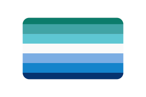 男同性恋旗帜圆角矩形矢量插图