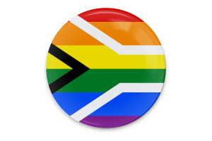 同性恋骄傲南非旗帜矢量艺术