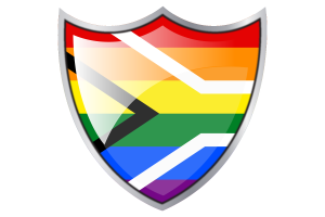 盾牌与同性恋骄傲的旗帜南非