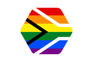 同性恋骄傲南非旗帜矢量插图