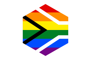 同性恋骄傲南非旗帜六边形