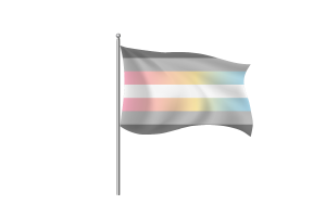Demifluid性别流动者旗帜符号
