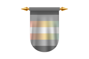 Demifluid性别流动者旗帜徽章矢量图像