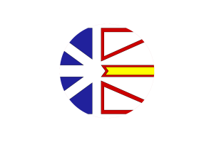 纽芬兰与拉布拉多省旗帜圆形矢量图免费下载