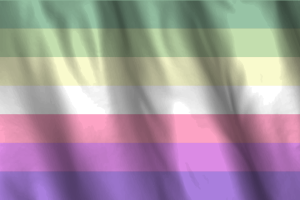 Genderfae性别流体群体骄傲旗帜