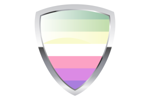 Genderfae性别流体群体旗帜盾旗