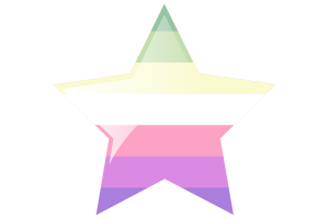 Genderfae性别流体群体旗帜星图标
