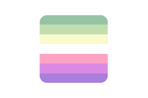 Genderfae性别流体群体旗帜方形圆形