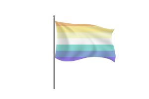 Genderfaun性别流动者旗帜符号