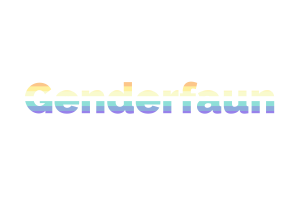Genderfaun性别流动者旗帜文字艺术
