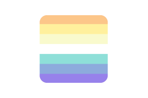 Genderfaun性别流动者旗帜方形圆形