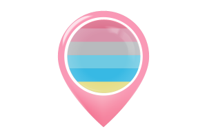 性别流动标志地图图钉图标