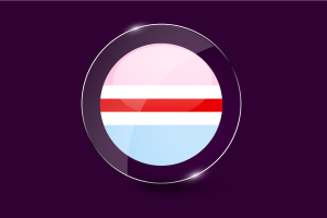 海吉拉旗帜光泽圆形按钮