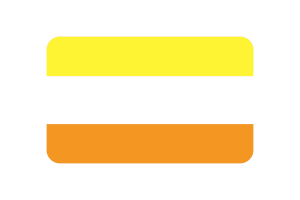 非二元性别Maverique人群旗帜圆角矩形矢量插图
