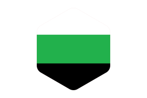 中性旗圆形六边形